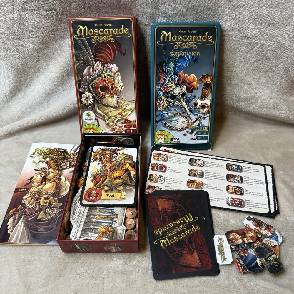 Mascarade Card Game Repos Production Bruno Faidutti + Expansion
